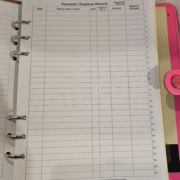 Filofax Original A5 Organizer - Fluoro Pink - Picture 8 of 15